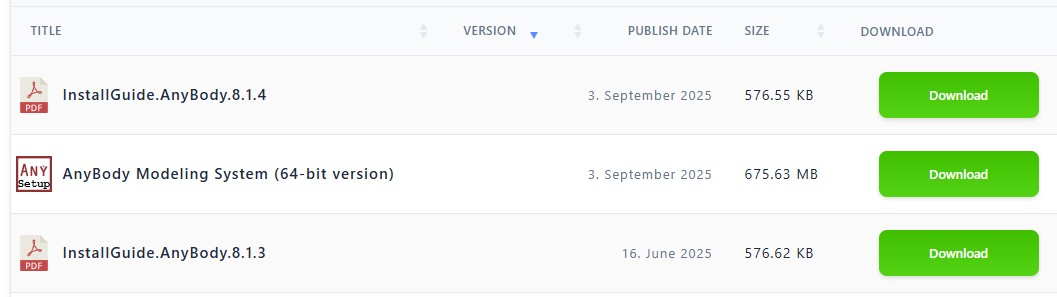Image of missing version column content